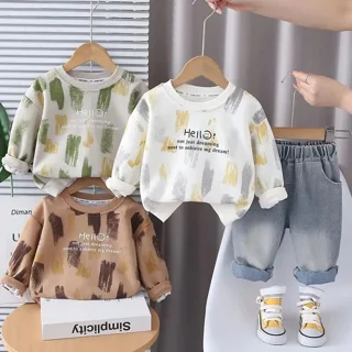 ست بلوز و شلوار جین اسپرت💚